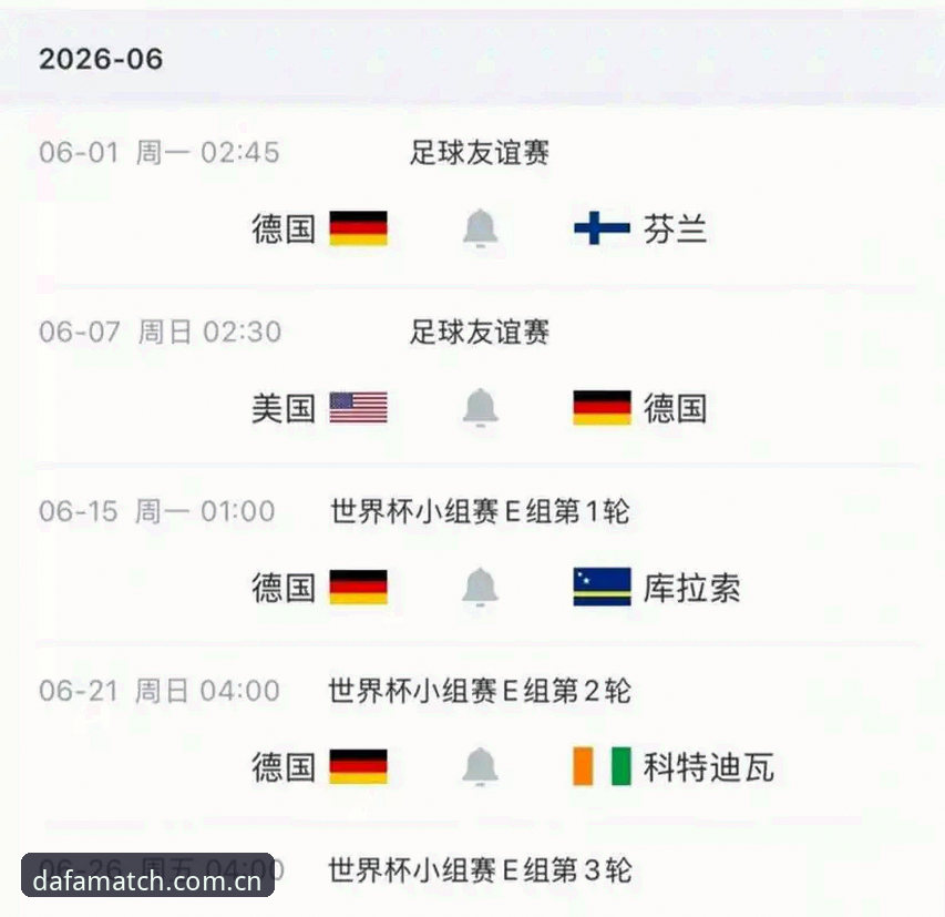 大发地址便捷平台 德国队26人世界杯名单详解:诺伊尔回归与新生代崛起